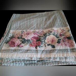 🩶 Vintage Martha Stewart King Floral Flat Sheet